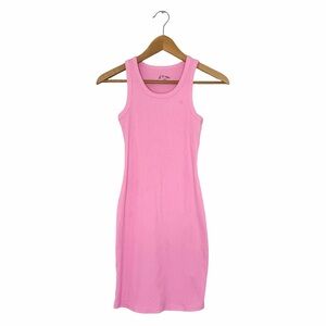 Girls' Ribbed Tank Dress, Art Class, Size Large, Color: Bubble Gum Pink